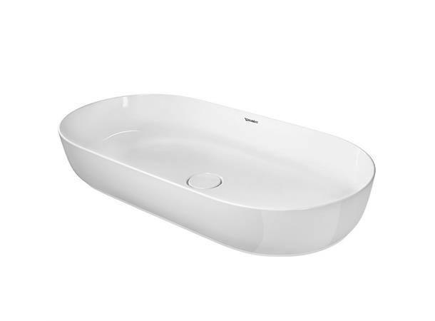 Toppmontert servant Duravit Luv 80x40 cm - Hvit