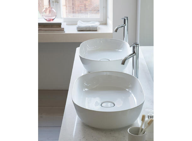 Toppmontert servant Duravit Luv 80x40 cm - Hvit