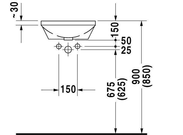 Underlimt Servant Duravit Architec 40 cm - hvit