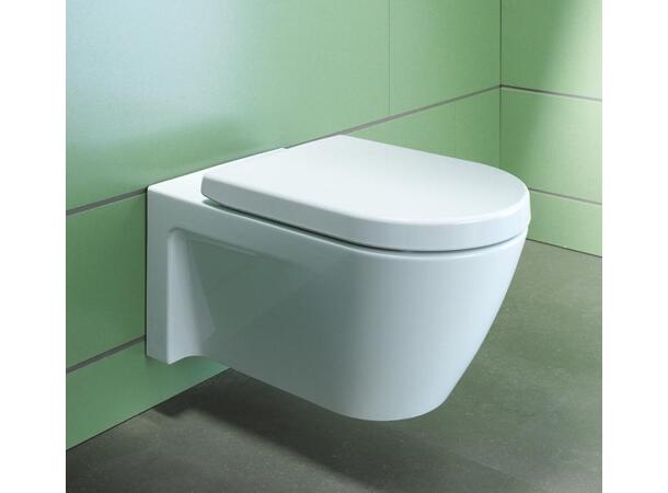 Vegghengt toalett Duravit Starck 2 37x54cm - Uten toalettsete - Hvit