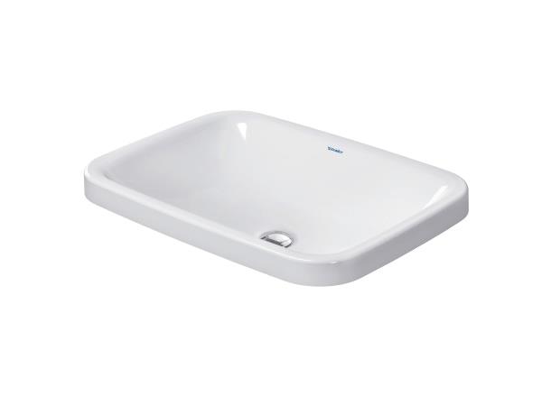 Duravit DuraStyle Nedfelt servant - Uten kranhull - 60x43cm - Hvit -