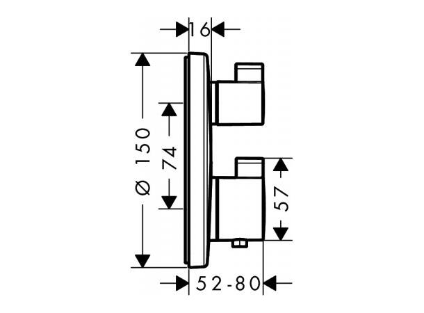 Dusjpakke Hansgrohe Raindance Select S PowderRain - Med termostat krom