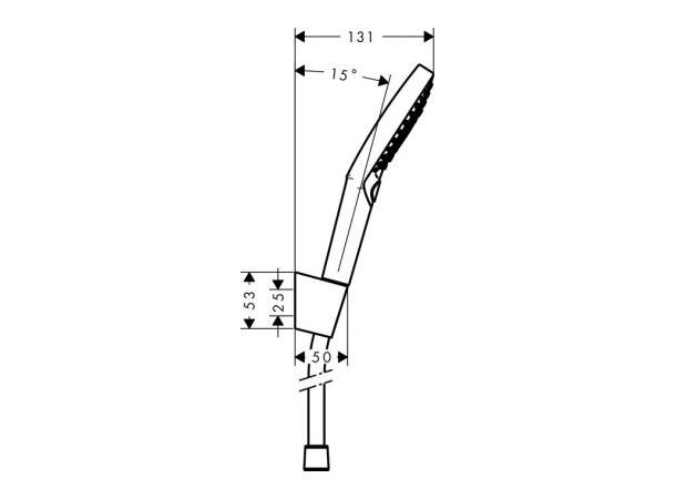 Dusjpakke Hansgrohe Raindance Select S PowderRain - Med termostat krom