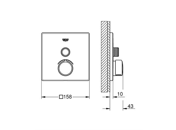 Grohe SmartControl Innbygging dusjbatteri - Krom -