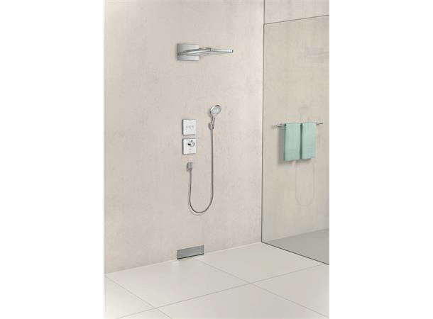 Hansgrohe ShowerSelect Glass m/termostat Innbygging dusjbatteri - Krom/hvit -