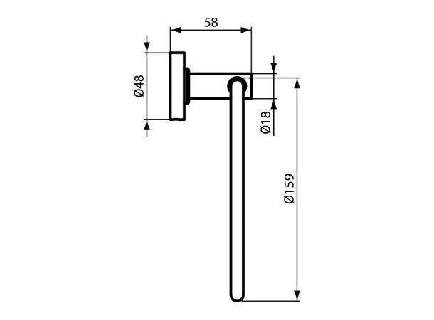 Håndklering Ideal Standard IOM Krom