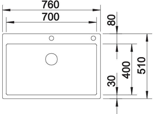 Kjøkkenvask Blanco Claron 700-IF/A Rustfrittstål - 76x51cm - Durinox stål