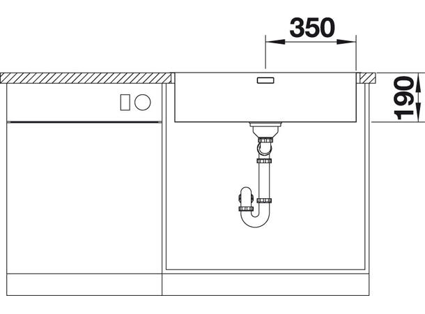 Kjøkkenvask Blanco Claron 700-U Rustfrittstål - 74x44cm - Polert stål