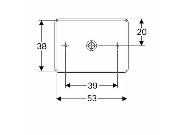 Toppmontert servant Kolo Variform 55x40 cm - Hvit