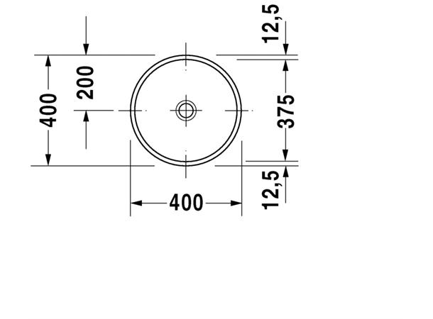 Underlimt Servant Duravit Architec 37.5 cm - hvit