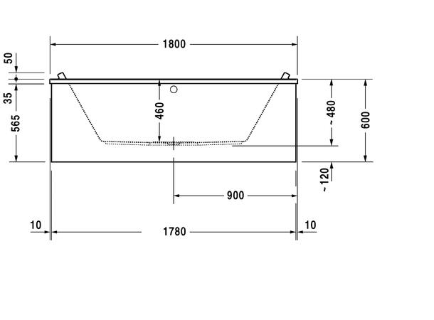 Badekar Duravit Starck 180x80cm hvit