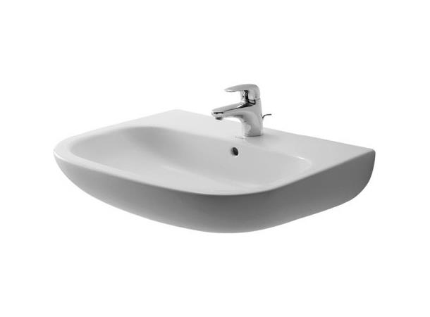 Duravit D-Code Vegghengt Servant -1 kranhull - 65x50cm - Hvit -