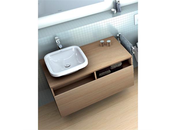 Duravit DuraStyle Nedfelt servant - Uten kranhull - 43x43cm - Hvit -