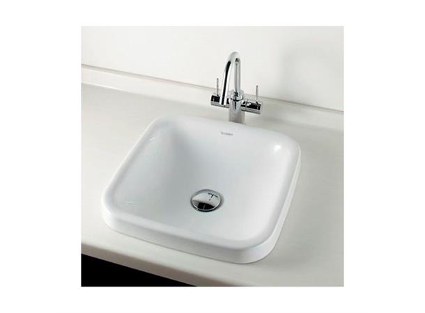 Duravit DuraStyle Nedfelt servant - Uten kranhull - 43x43cm - Hvit -