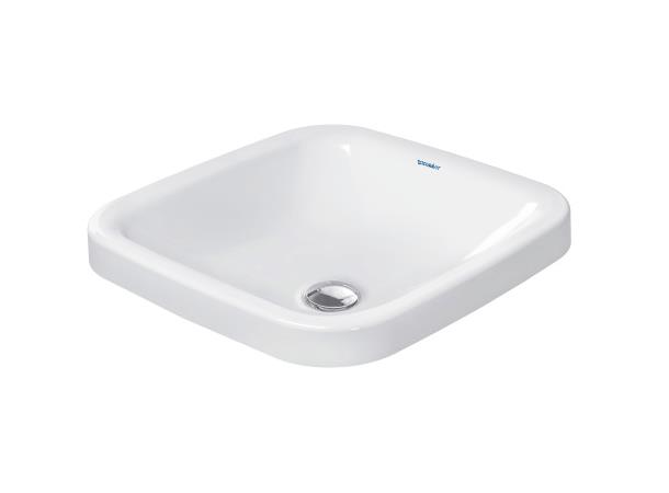 Duravit DuraStyle Nedfelt servant - Uten kranhull - 43x43cm - Hvit -