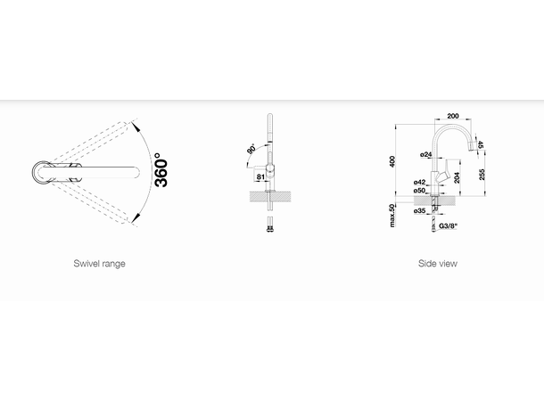 Kjøkkenbatteri Blanco Carena Krom