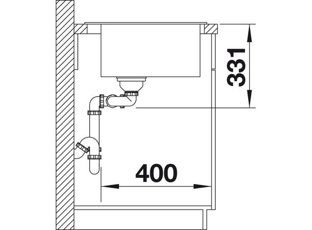 Kjøkkenvask Blanco Metra 9 Silgranit PuraDur - 86x50cm - Antrasitt