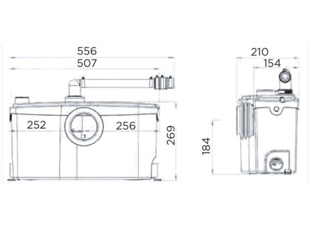 Sanibest PRO, Klosettpumpe SFA ( Toalett, servant, dusj, bidet )