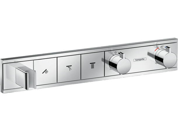 Termostatbatteri Hansgrohe RainSelect Til innbygging 3 uttak - Krom -