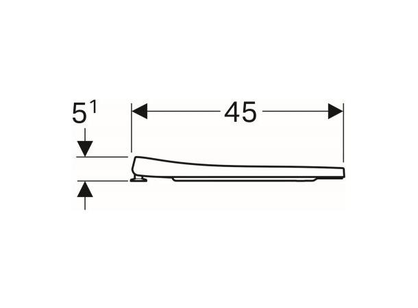 Toalettsete Geberit iCon Soft-close - Hvit -