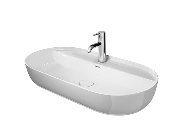 Toppmontert servant Duravit Luv 80x40 cm - Hvit - WonderGliss