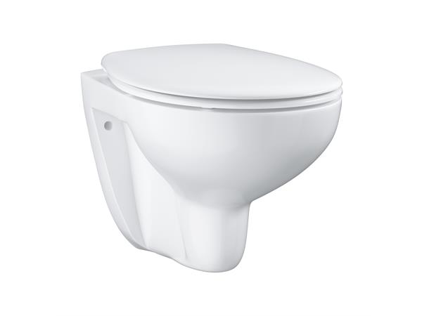 Vegghengt toalett Grohe Bau Ceramic 37x53 cm - Rimless + toalettsete - Hvit