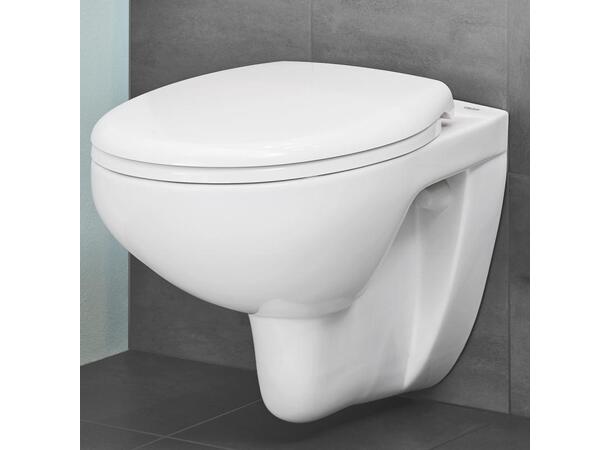 Vegghengt toalett Grohe Bau Ceramic 37x53 cm - Rimless + toalettsete - Hvit