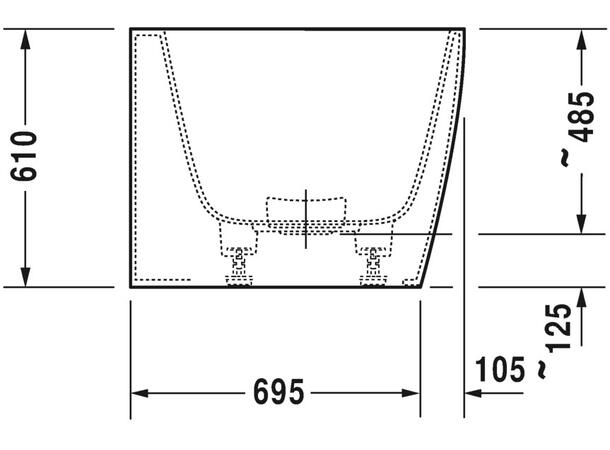 Badekar Duravit DuraSquare 180x80cm hvit