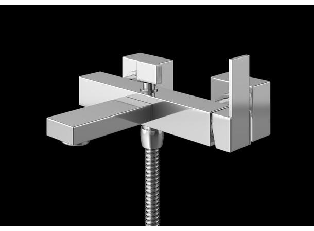 Badekar/dusjbatteri Kohlman Excelent 1-greps - Veggmontert - Krom -