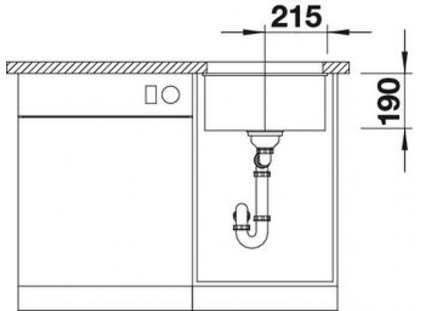 Kjøkkenvask Blanco Subline 400-U Silgranit PuraDur - 43x46cm - Hvit