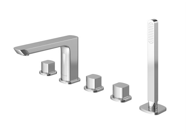 Kohlman Kar-/dusjbatteri Foxal 5-hulls - Krom -