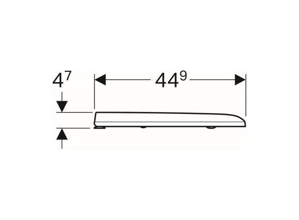 Toalettsete Geberit iCon Square Soft-close - Hvit -