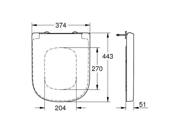 Toalettsete Grohe Euro Ceramic Soft-close - Hvit -