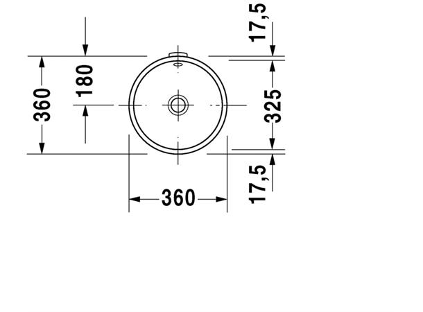 Underlimt Servant Duravit Architec 32.5 cm - hvit