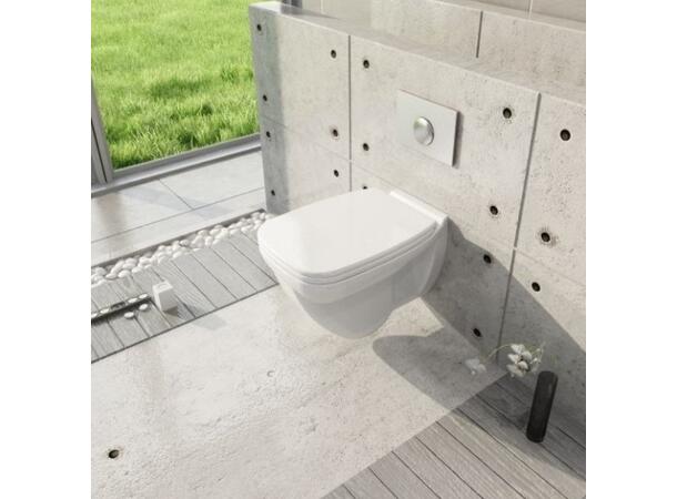 Vegghengt toalett Duravit D-Code 35.5x54 cm - Uten lokk - Hvit -