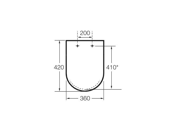 Vegghengt toalett Roca Hall Compacto 35.5x50cm - Uten toalettsete - Hvit