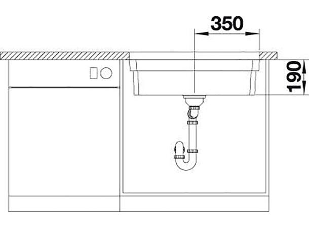 Kjøkkenvask Blanco Claron 700-U Rustfritt stål - 74x44cm - Durinox stål