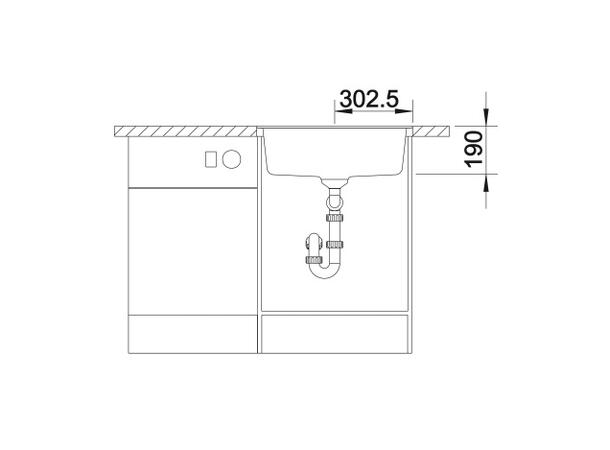 Kjøkkenvask Blanco Dalago 6-F Silgranit PuraDur - 60.5x50cm - Antrasit