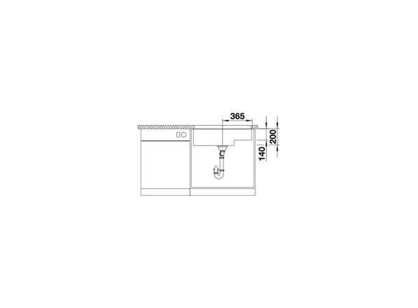 Kjøkkenvask Blanco Subline 700-U Silgranit PuraDur - 73x46cm - Antrasitt