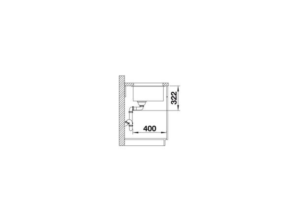 Kjøkkenvask Blanco Subline 700-U Silgranit PuraDur - 73x46cm - Antrasitt