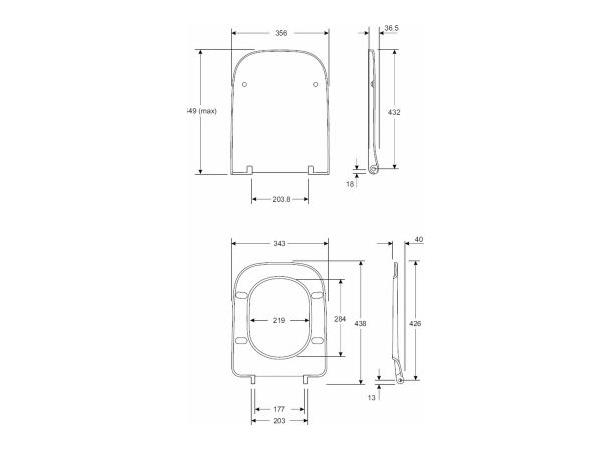 Toalettsete Kolo Modo Soft-close - Hvit -