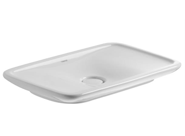 Toppmontert servant Duravit PuraVida 69.5x41.5 cm - Hvit - WonderGliss