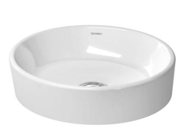 Toppmontert servant Duravit Starck 2 43.5x39.5 cm - Hvit - Slipt