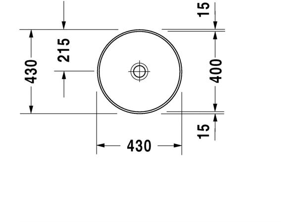 Underlimt Servant Duravit Architec 40 cm - hvit