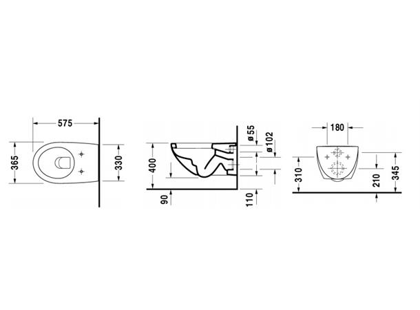 Vegghengt toalett Duravit Architec