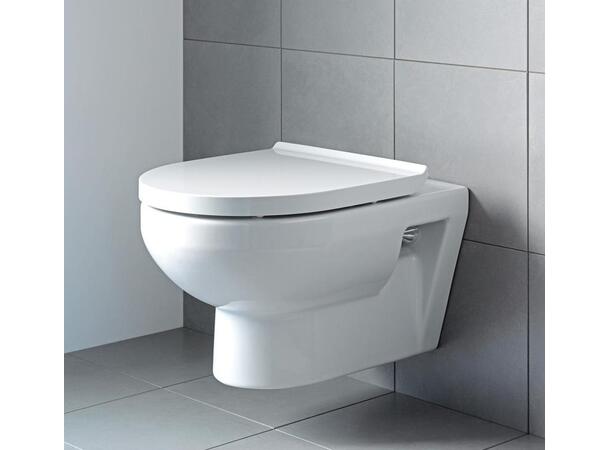 Vegghengt toalett Duravit DuraStyle 36.5x54cm - Rimless - Toalettsete - Hvit