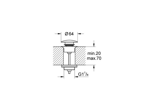 Ventil for servanter Grohe krom