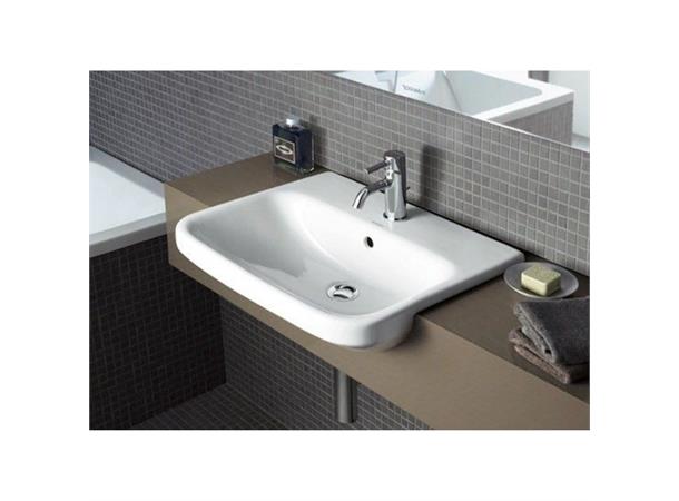 Duravit DuraStyle Delvis nedfelt servant - 1 kranhull - 55x45.5cm - Hvit -