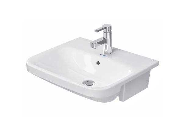 Duravit DuraStyle Delvis nedfelt servant - 1 kranhull - 55x45.5cm - Hvit -