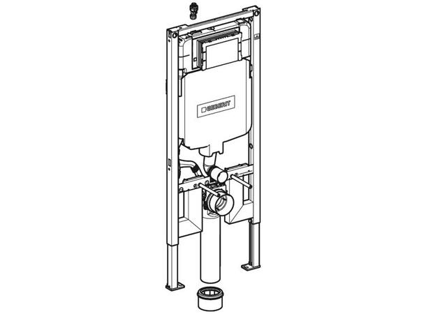 Geberit Duofix Sigma Innbyggingssisterne slim model 8cm, for vegghengt toalett